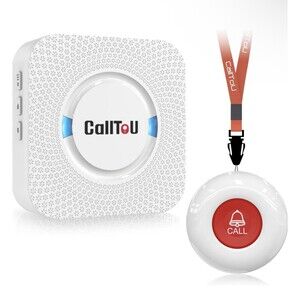 CallToU Wireless Caregiver Pager System - Elderly Alert Button With Reciever